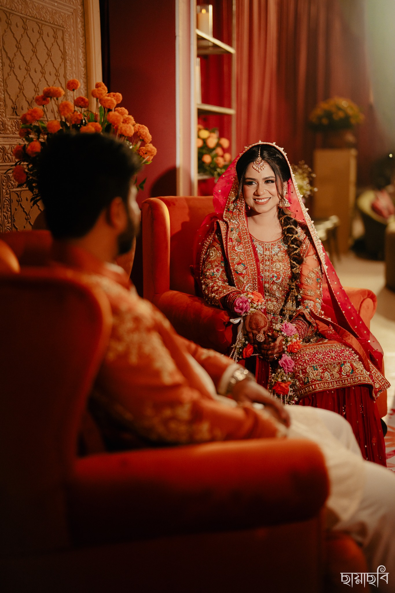 holud hues telling their love story Samiha fahim Aloki Platinum events4